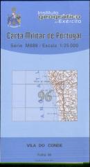 Carta Militar de Portugal (esc.1:25,000) nº 96 - VILA DO CONDE
