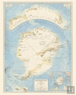 Bertrand.pt - Carte  Antarctique : Géographie Nostalgique