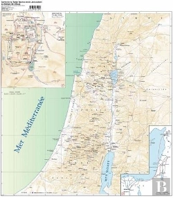 Bertrand.pt - Carte De La Palestine Et De Jérusalem Au Temps De Jésus Selon L'Évangile Tel Qu'Il M'A Été Révélé