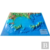 Carte En Relief De Giens Et Les Îles D'Or