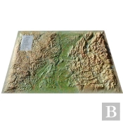 Carte En Relief De La Drome-Ardeche