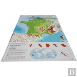 Bertrand.pt - Carte En Relief De La France Physique