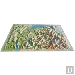 Bertrand.pt - Carte En Relief De La Haute Savoie Version Été