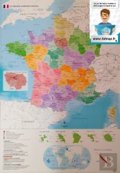 Carte En Relief De La Nouvelle France Administrative