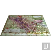 Carte En Relief De L'Anjou Viticole Et Historique - La Paulee D'Anjou : Carte En Relief De L'Anjou Viticole Et Historique - La Paulee D'Anjou