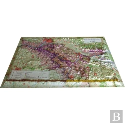 Bertrand.pt - Carte En Relief De L'Anjou Viticole Et Historique - La Paulee D'Anjou : Carte En Relief De L'Anjou Viticole Et Historique - La Paulee D'Anjou