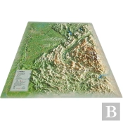 Carte En Relief De L'Isère