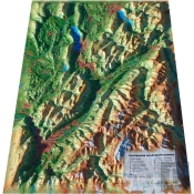 Carte En Relief Des Bauges-Belledonne-Chartreuse