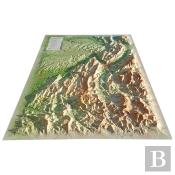 Carte En Relief Des Parcs Naturels Régionaux Du Vercors Et De La Chartreuse