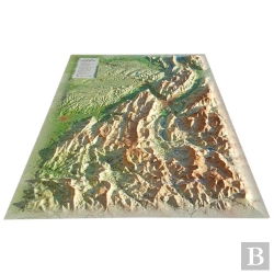 Bertrand.pt - Carte En Relief Des Parcs Naturels Régionaux Du Vercors Et De La Chartreuse