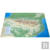 Carte En Relief Des Pyrenees