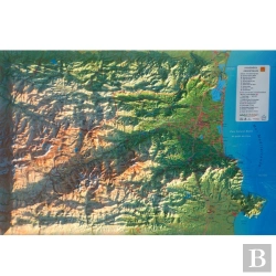 Bertrand.pt - Carte En Relief Des Pyrenees-Orientales