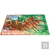 Carte En Relief Du Canigó