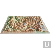 Carte En Relief Du Massif De La Vanoise