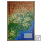 Carte En Relief Du Massif De L'Esterel - Pays De Fayence : Carte En Relief Du Massif De L'Esterel - Pays De Fayence