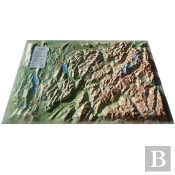 Carte En Relief Du Mont Blanc Et Sa Region