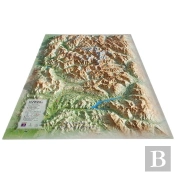 Carte En Relief Du Parc National Des Écrins