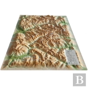 Carte En Relief Du Parc Naturel Régional Du Queyras - Ubaye