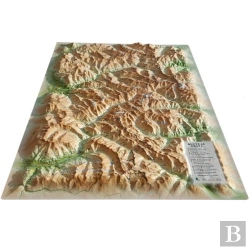 Bertrand.pt - Carte En Relief Du Parc Naturel Régional Du Queyras - Ubaye
