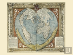 Bertrand.pt - Carte : Mappemonde En Forme De Coeur