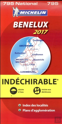 Bertrand.pt - Carte Nationale 795 Benelux 2017 Indechirable/Benelux 2017-Overscheurbaar