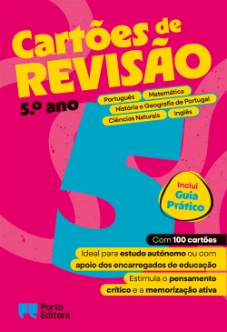 Bertrand.pt - Cartões de revisão - Livro Português, Matemática, História e Geografia de Portugal, Ciências Naturais e Inglês - 5.º ano