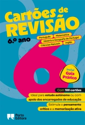Cartões de revisão - Livro Português, Matemática, História e Geografia de Portugal, Ciências Naturais e Inglês - 6.º ano