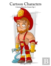 Cartoon Characters Coloring Book For Gro