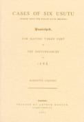 Cases Of Six Usutu Punished For Having Taken Part In The Disturbances Of 1888