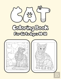 Bertrand.pt - Cat Coloring Book For Girls Ages 10-12