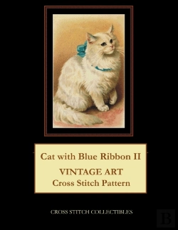 Bertrand.pt - Cat With Blue Ribbon Ii: Vintage Art Cro