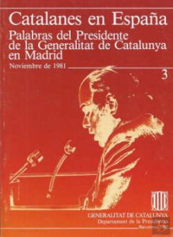 Bertrand.pt - Catalanes En España. Palabras Del Presidente De La Generalidad De Cataluña En Madrid