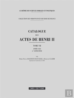 Bertrand.pt - Catalogue Des Actes De Henri Ii, T.Vii