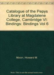 Catalogue Of The Pepys Library At Magdalene Coll - Bindings
