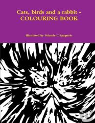 Cats, Birds And A Rabbit - Colouring Book