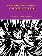 Cats, Birds And A Rabbit - Colouring Book