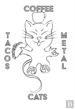 Bertrand.pt - Cats Coffee Tacos Metal - Blank Lined No
