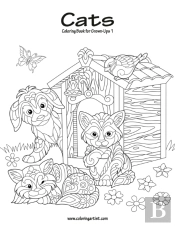 Cats Coloring Book For Grown-Ups 1