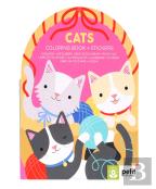 Cats Coloring Book + Stickers