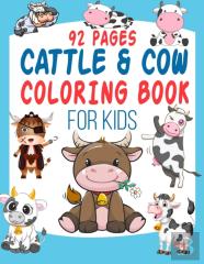 Cattle & Cow Coloring Book For Kids
