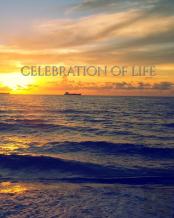 Celebration Of Life Sunset Rememberance  Journal