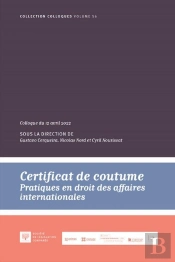 Certificat De Coutume : Pratiques En Droit Des Affaires Internationales