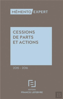 Bertrand.pt - Cessions De Parts Et Actions (Édition 2015/2016)