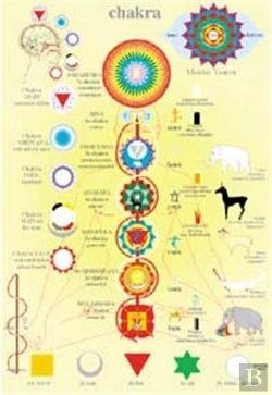 Bertrand.pt - Chakras Fond Jaune - Poster Plastifie