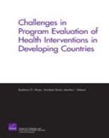 Challenges Of Programs Evaluation Of Health Interventions In Developing Countries