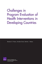 Challenges Of Programs Evaluation Of Health Interventions In Developing Countries