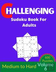 Challenging Sudoku Book For Adults Volume 6