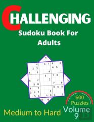 Challenging Sudoku Book For Adults Volume 9
