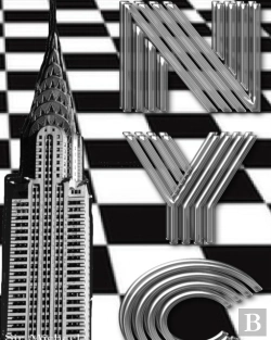 Bertrand.pt - Checker Board New York City Chrysler Building Creative Drawing Journal