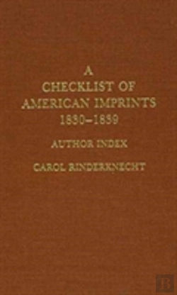 Bertrand.pt - Checklist Of American Imprints, 1830-1839author Index